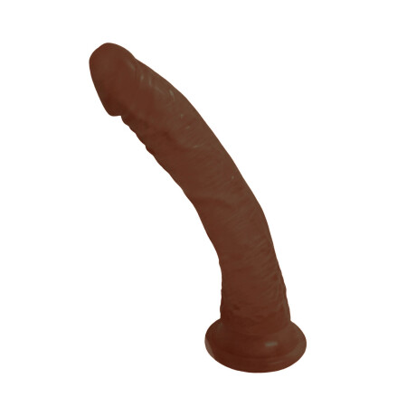 Dildo Curvo con Ventosa 19 cm Marrón