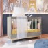 Cuna Lille 3 En 1 Cama Mini Colecho Barandas Patas CUNA BEBE LILLE 3 EN 1 GRIS