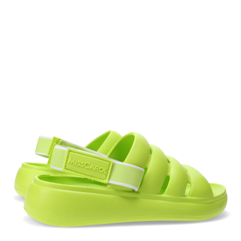 Sandalias de Mujer Miss Carol EILAT de goma con elastico Amarillo Limón