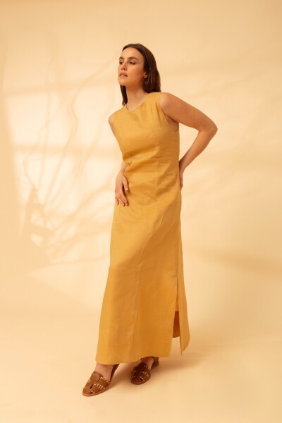 VESTIDO TRAPECIO SLIM Maiz