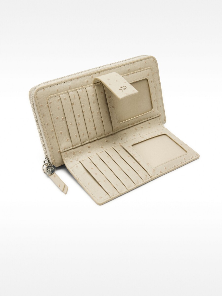 Cartera Con Grabado Animal taupe