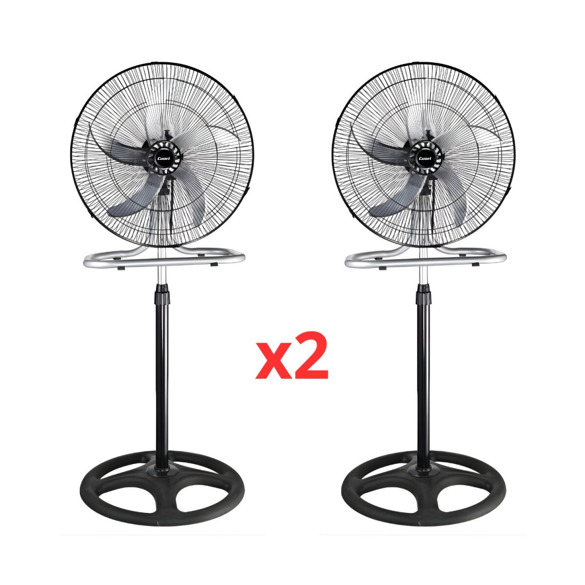 Pack 2 Ventiladores 3 En 1 Cuori Vento Con Aspas Metálicas 