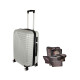 Valija Carry-on de mano Rígidas Con Organizadores Plateado