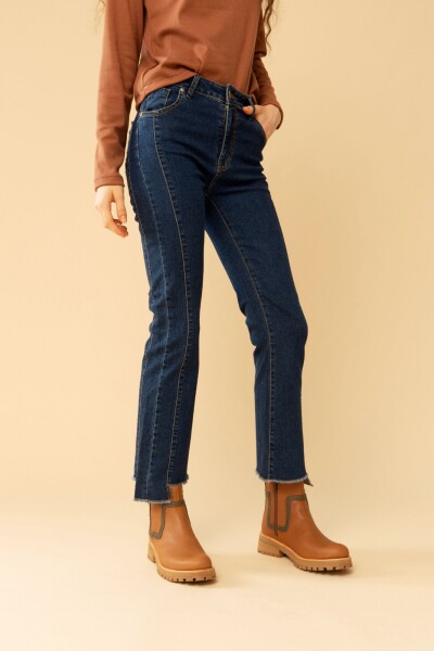 Jean Cropped Ship Azul oscuro