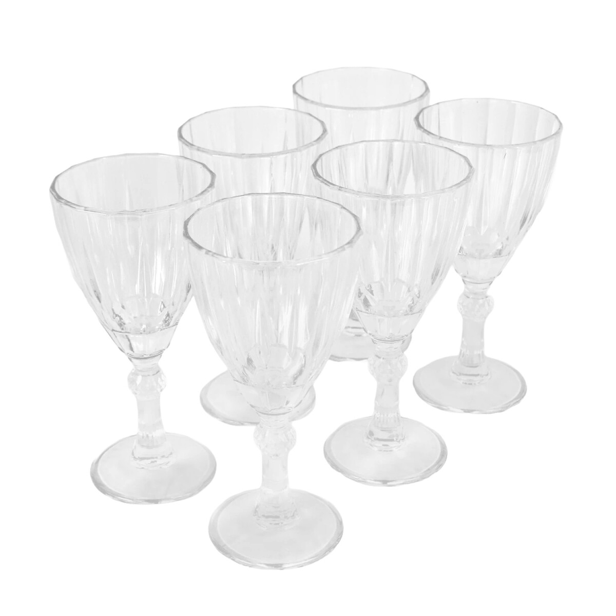 SET COPA DE VIDRIO TRANSP 270ML 6PZAS 
