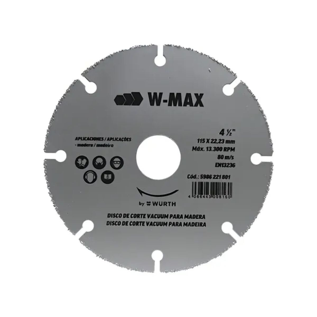 Disco Diamantado Para Madera 115mm W-max 