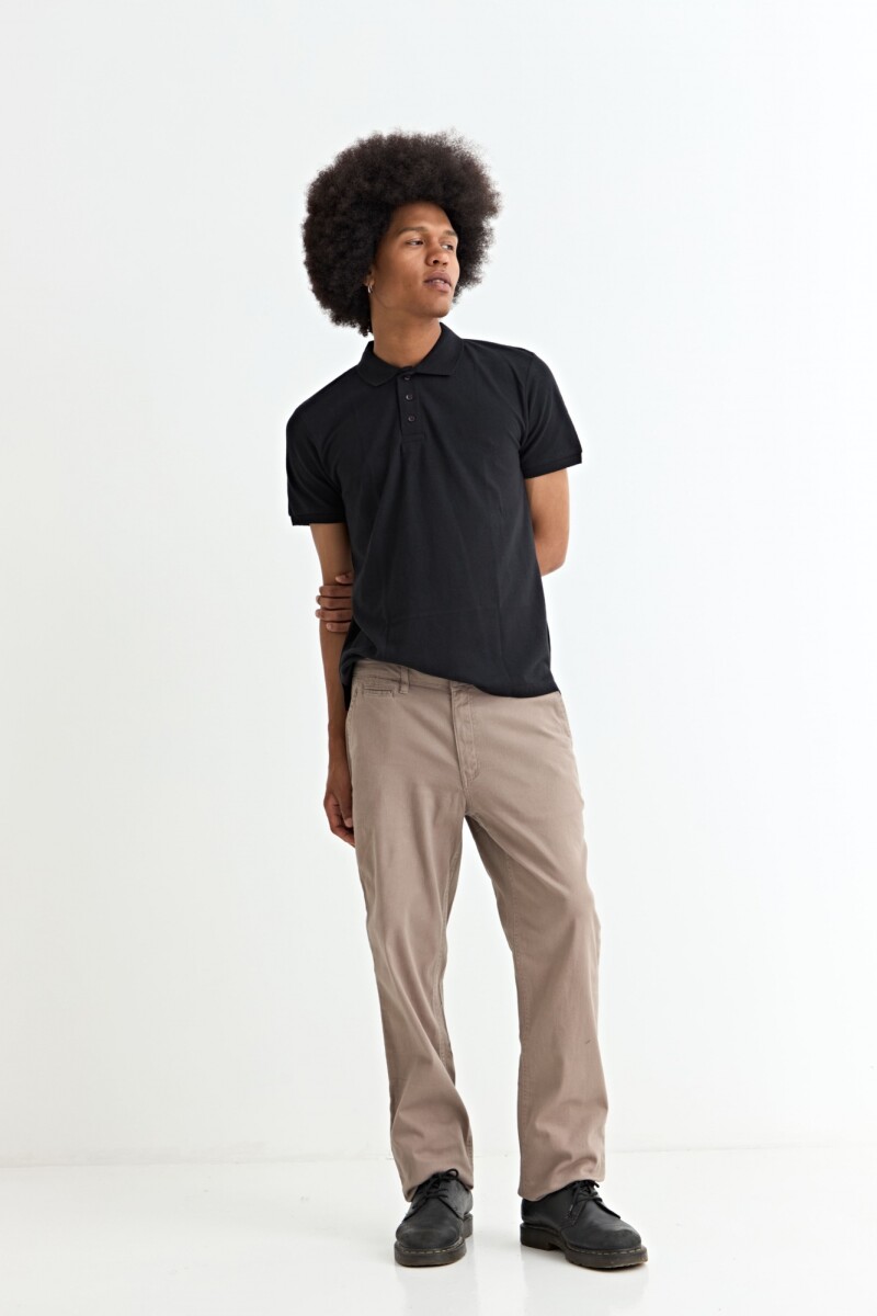 Remera polo manga corta NEGRO
