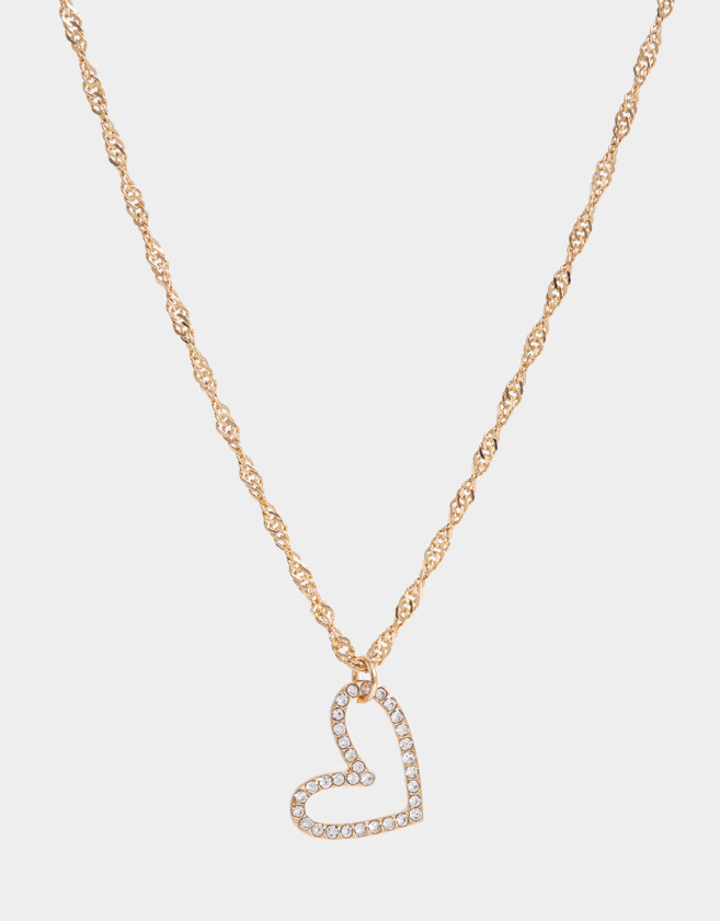 Cadena Corta con Dije Con corazón Cadena Corta Con Dije Corazón - Dorado
