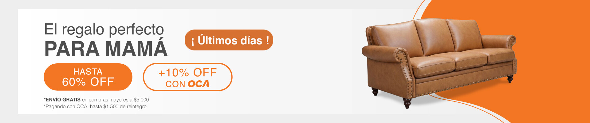 60% OFF + 10% OFF CON OCA