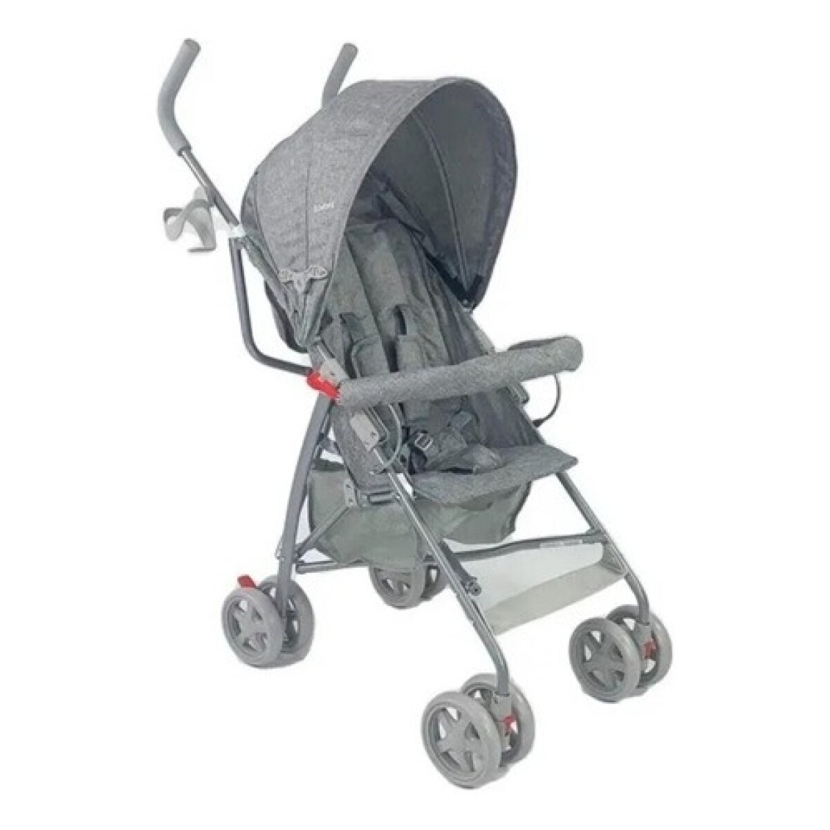 Coche de bebé tipo paragüita Bebesit Fun plegado fácil - Gris 