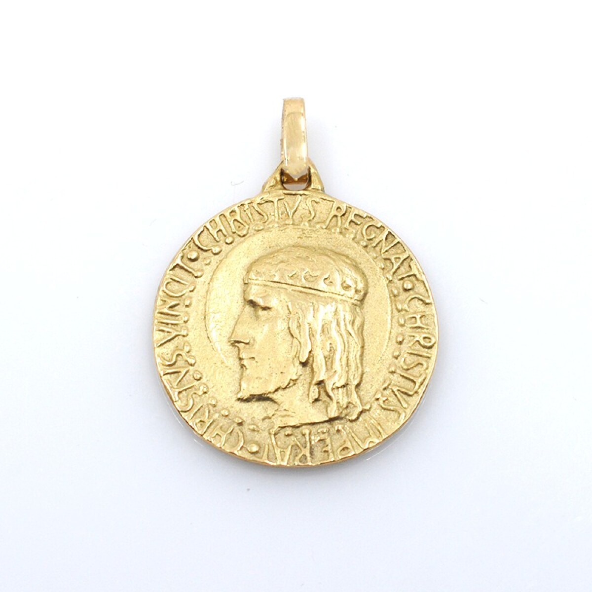 Medalla en oro 18k de Cristo Antiguo. Diámetro 23mm 
