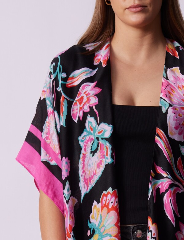 Kimono Print NEGRO/MULTI