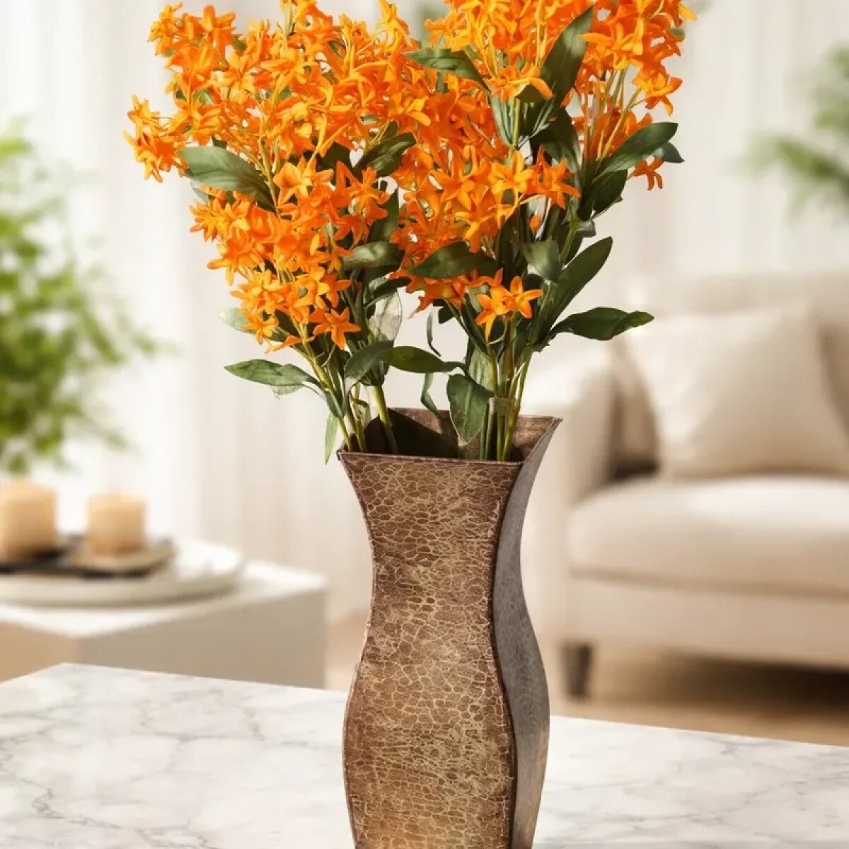 Flor Artificial Star naranja 