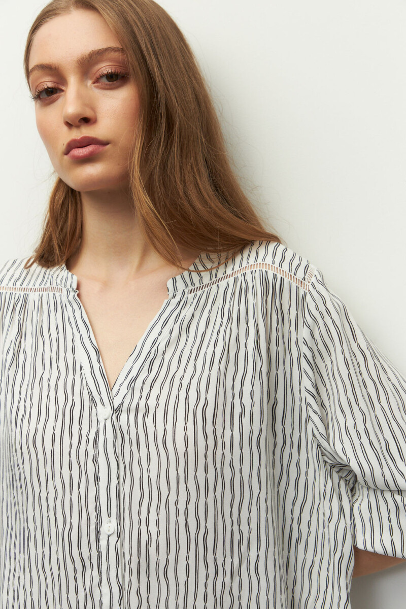 CAMISA TRINIDAD Negro/Blanco