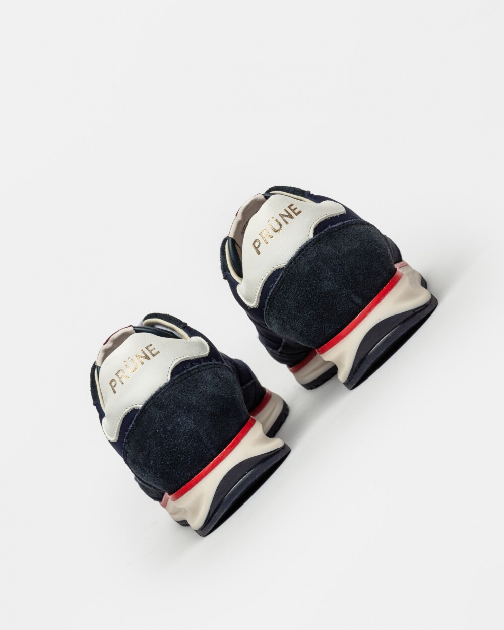 Sneaker Olympic en Nylon y Cuero Azul