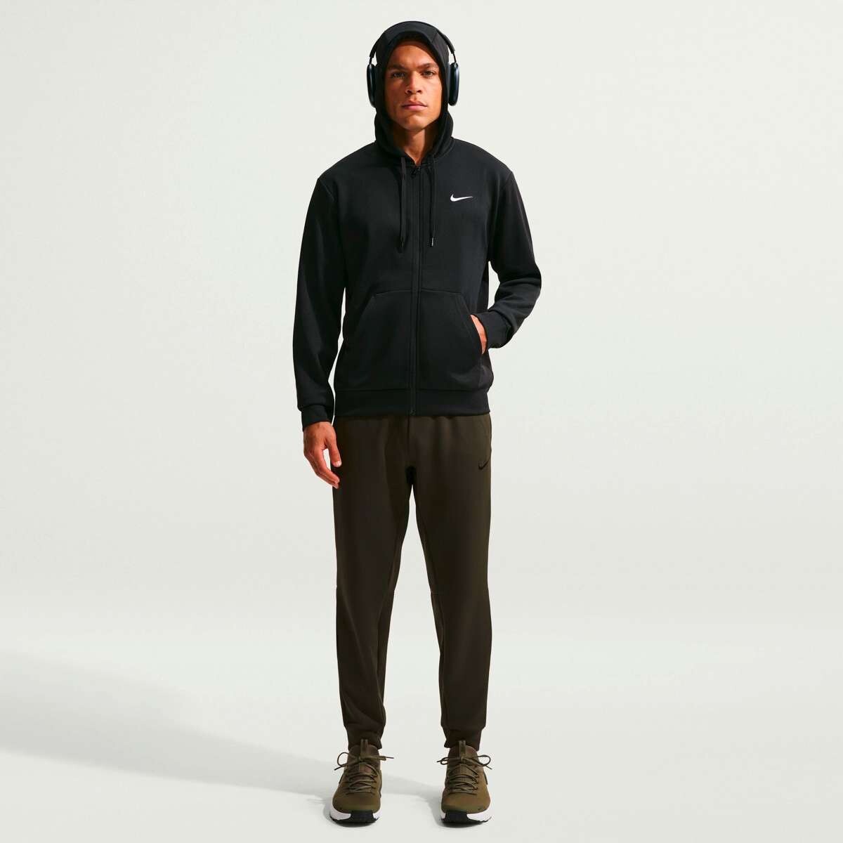 Campera Nike Dri-Fit Uv Flex Fleece Con cierre de Hombre - Negro 