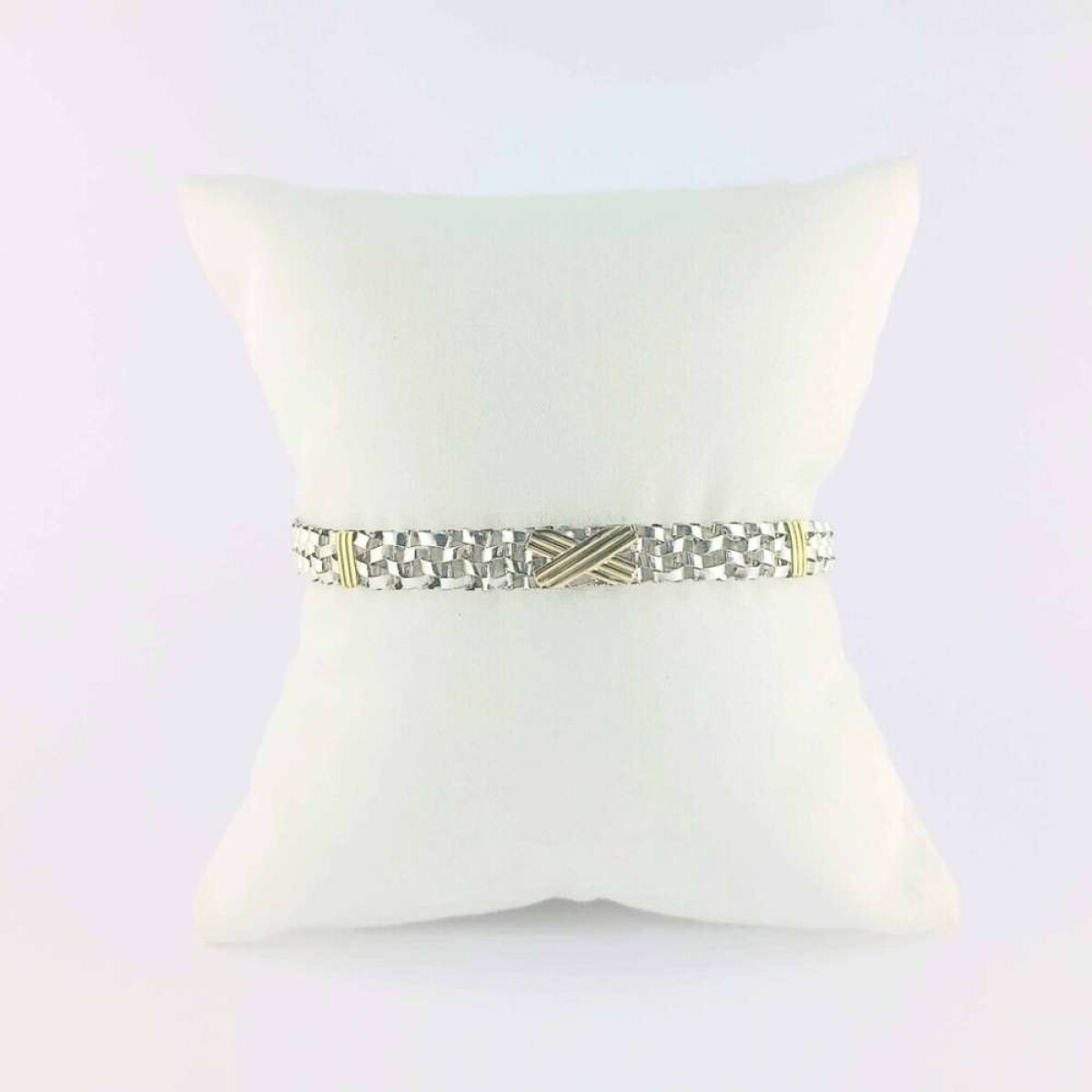 Pulsera De Plata 925 - Double En Oro 18 Ktes 