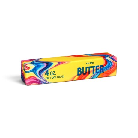 Squishy Butter Manteca Veteado azul y rojo