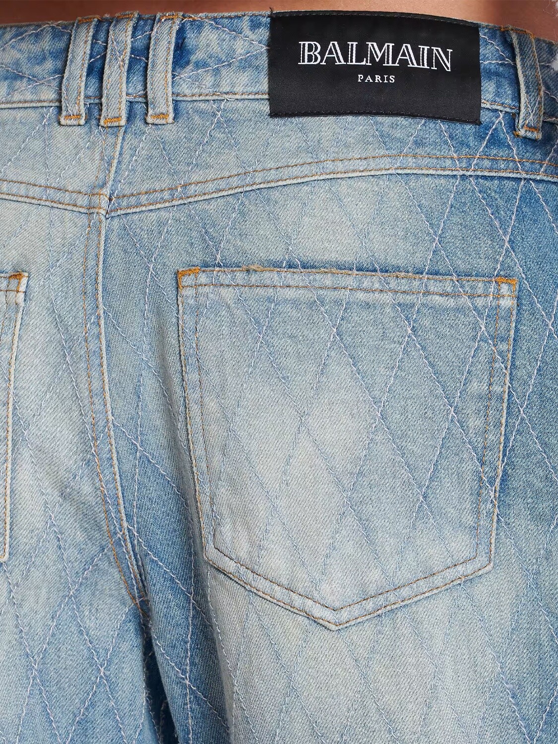BALMAIN - JEANS STRAIGHT-FIT DIAMOND DENIM Alta Automática
