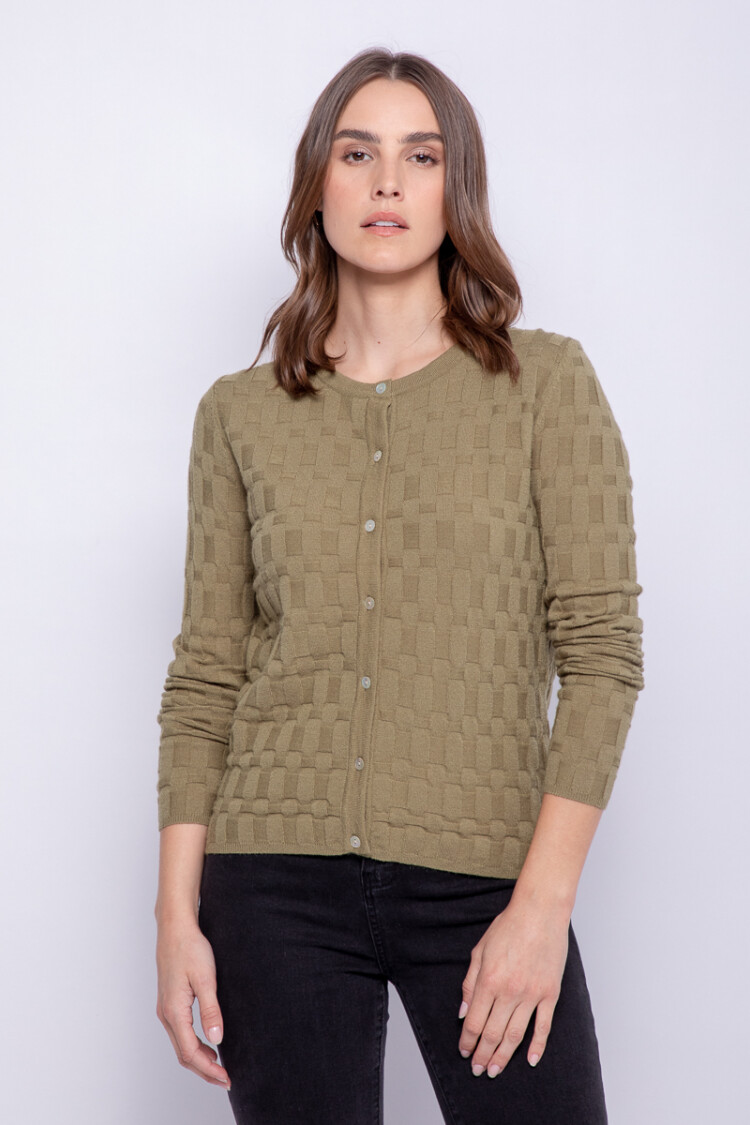 CARDIGAN ABEL Verde Seco