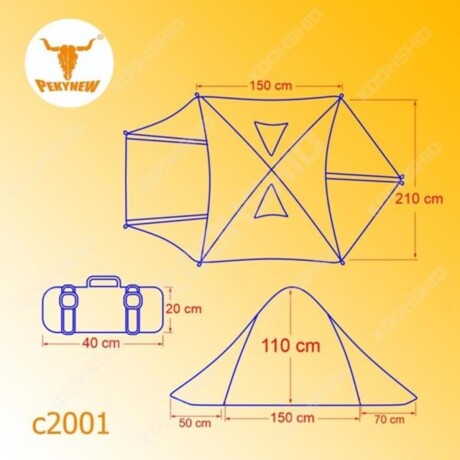 Carpa Pekynew de montaña - 2 a 3 personas Naranja