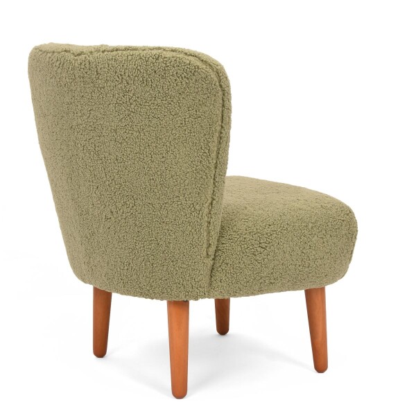 Butaca Poltrona Sillón Tapizado Tipo Teddy VERDE