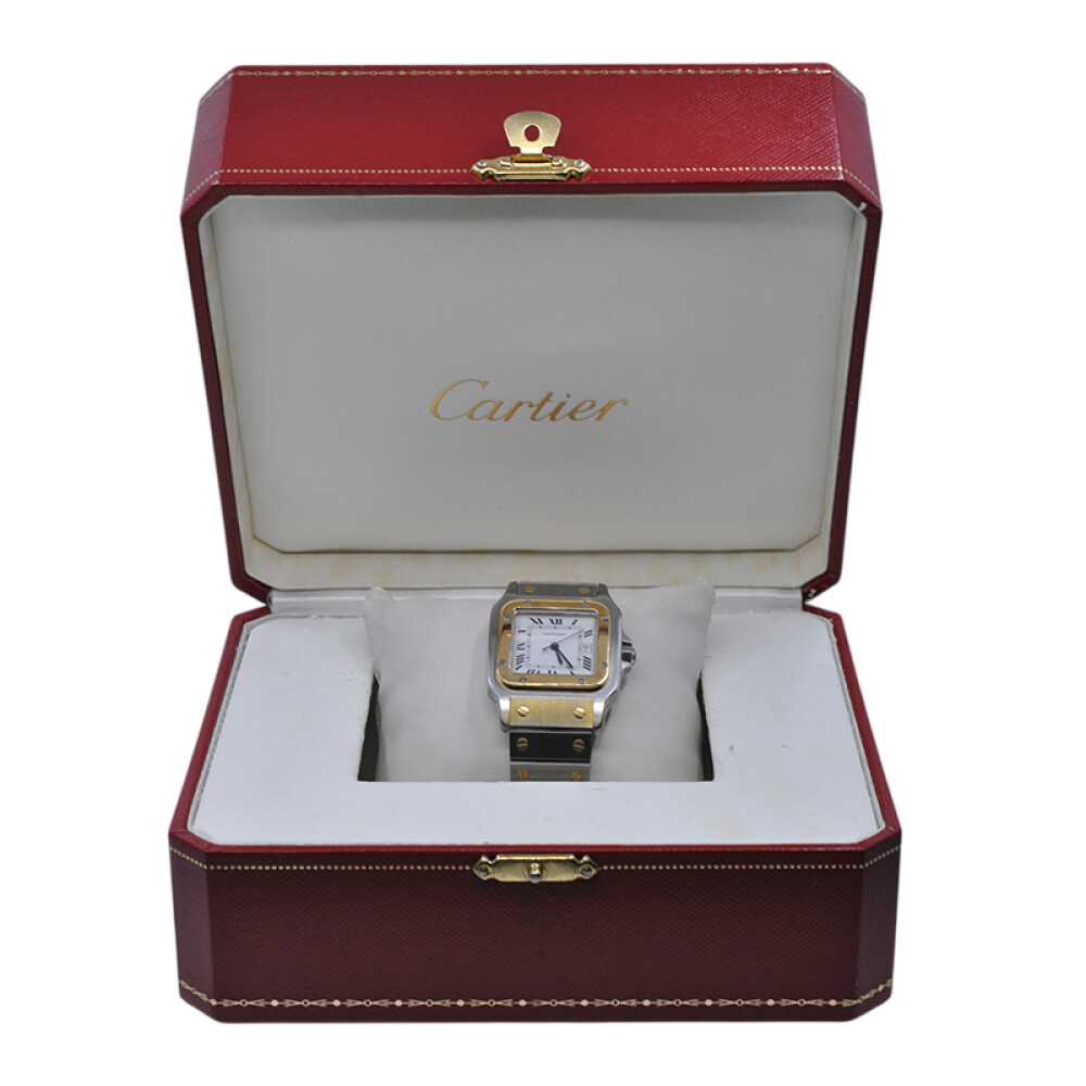Cartier Santos Carree 2961 Automático 29 mm acero y oro , esfera blanca y números romanos con estuche Cartier Santos Carree 2961 Automático 29 mm acero y oro , esfera blanca y números romanos con estuche
