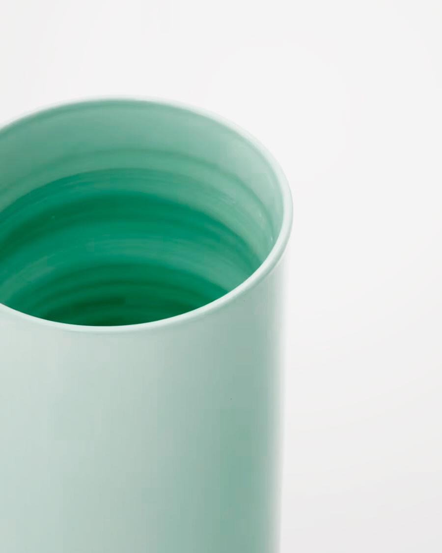 Jarrón de cerámica Elova turquesa 24cm