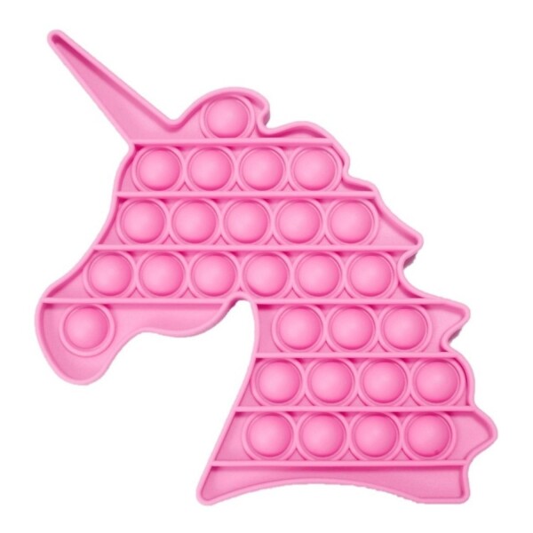 Pop It Fidget Toy Antiestrés Niños Unicornio Juego Tiktok Variante Color Rosa
