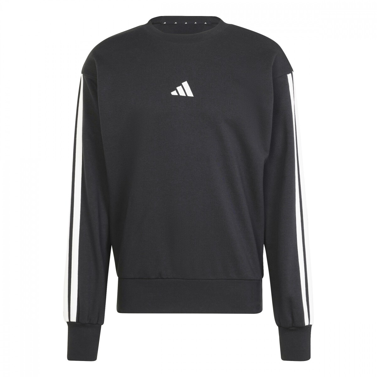 Abrigo Essentials French Terry 3-Stripes de Hombre - Negro 