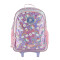 Mochila Trendy Unicornio C/Carro Rosado - Lila - Plateado