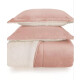 Acolchado Terciopelo y Corderito KARSTEN c/porta Almohada QUEEN Sonata Rosa con Natural