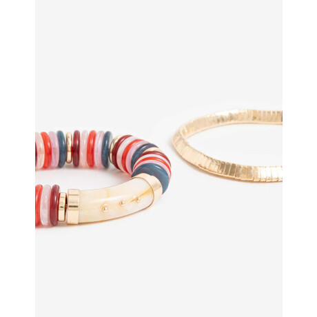 Pulseras Set Beads Dorado