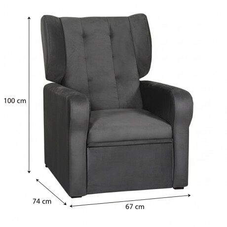 SOFÁ SILLÓN POLTRONA BUTACA RECLINABLE GRIS