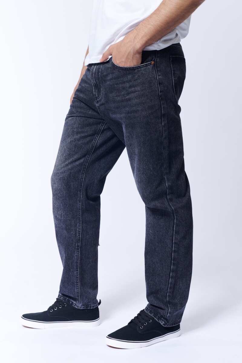 Pantalón jean vintage recto Negro