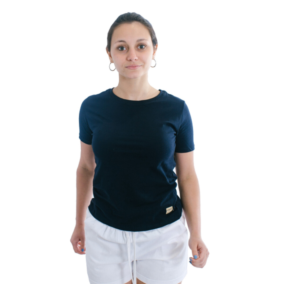 Muvem Ladies Plain Crew Neck T-Shirt - Marino 