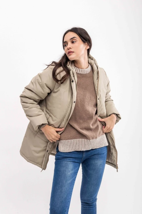 Campera parka Toscana Beige