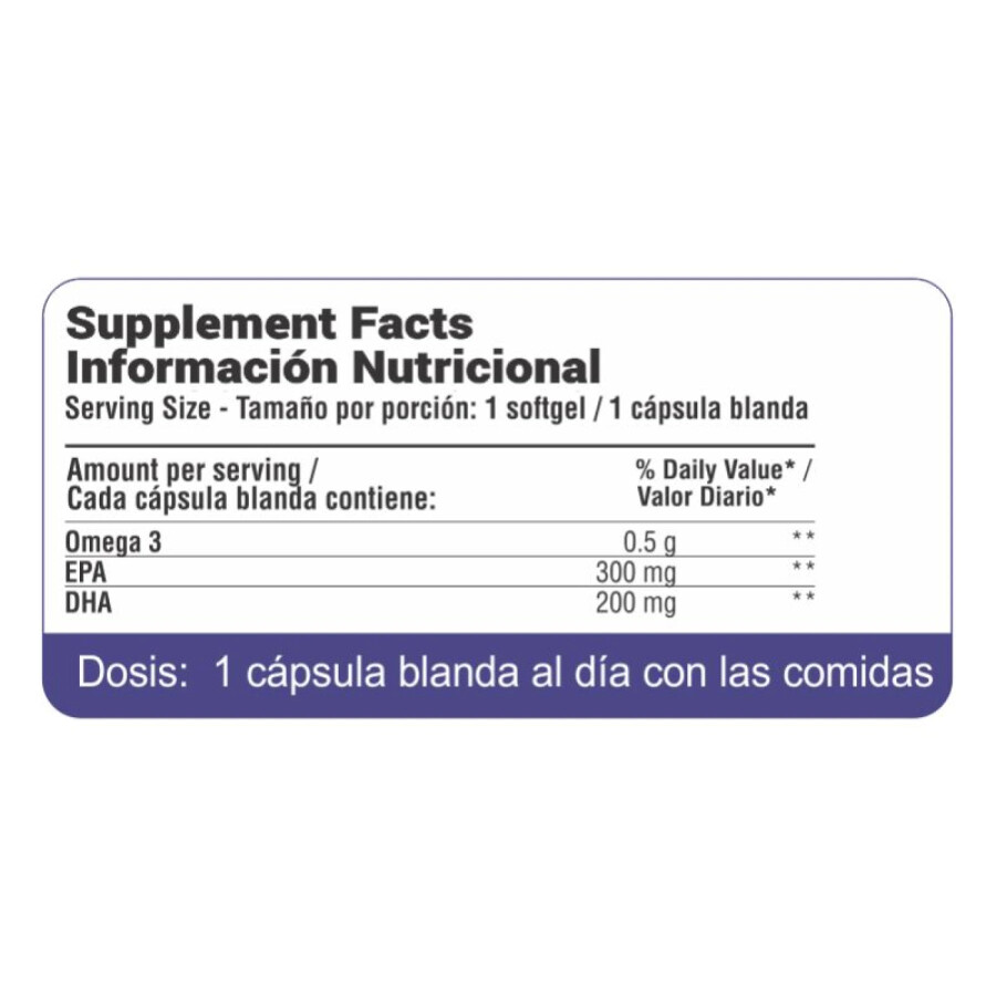 Suplemento Qualivits Super Omega 3 1000mg x 100 comp. Beige Natural