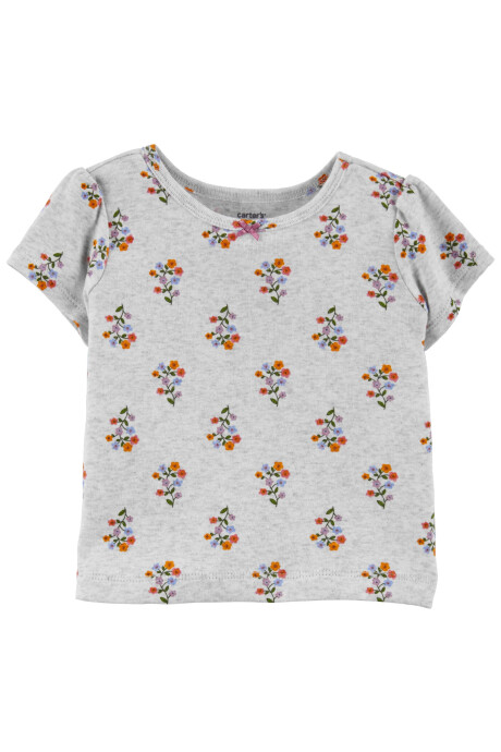Set dos piezas remera manga corta y enterito de algodón Sin color