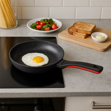 SARTEN CUORI NERO 26CM ANTIADHERENTE NEGRO