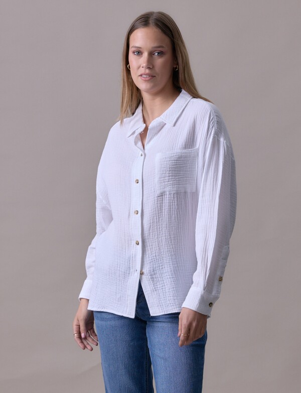 Camisa Bolsillo BLANCO