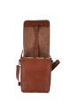 Morral con solapa mediano Marron