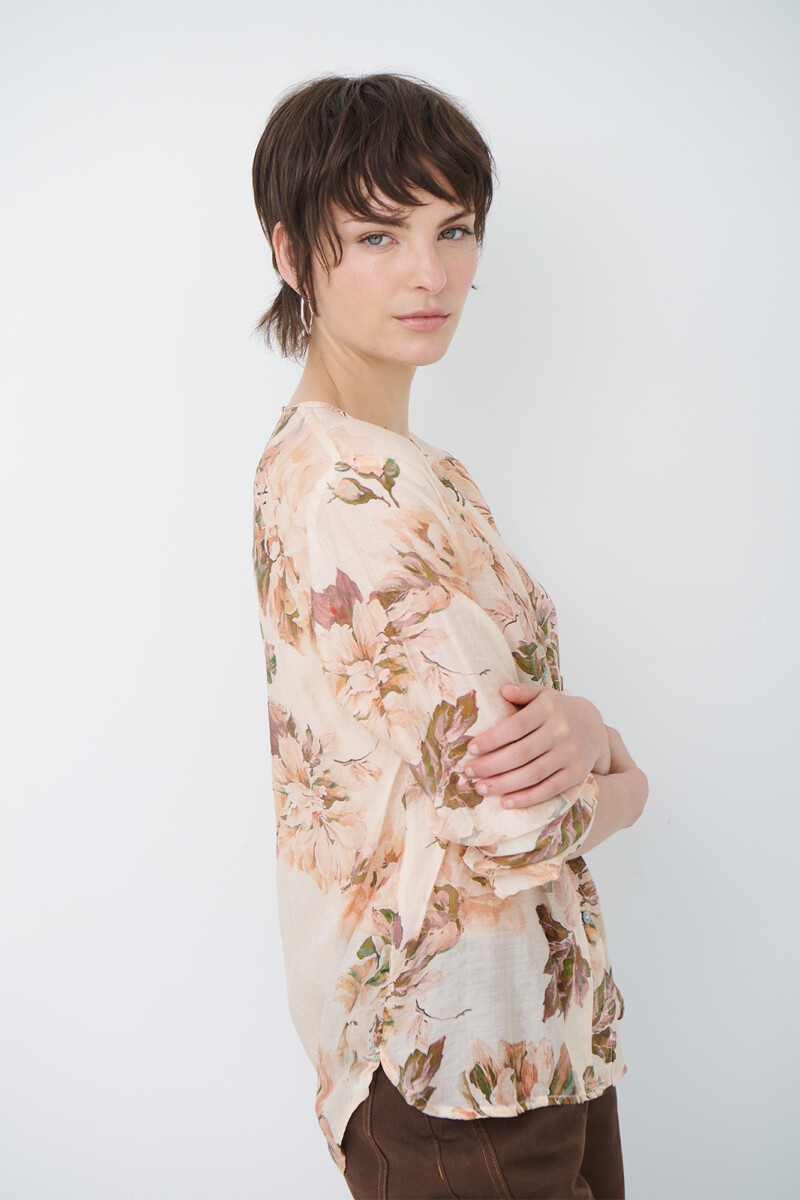 CAMISA JULIE FLOR NATURAL