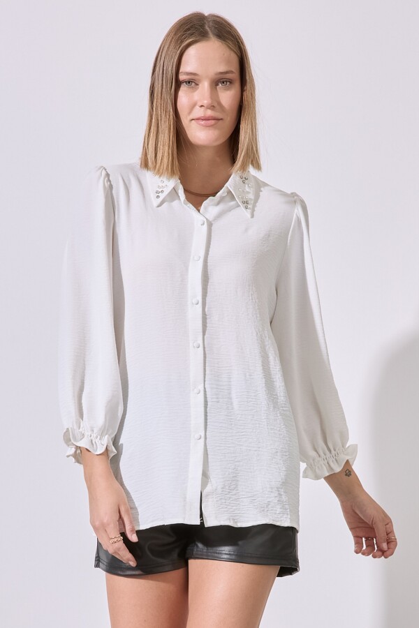 Camisa Perlas BLANCO