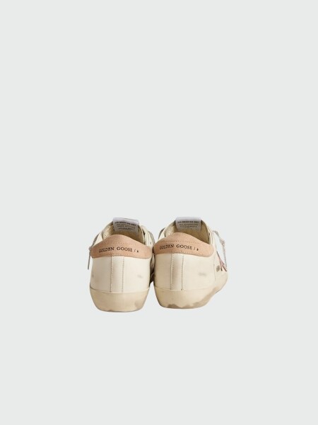 Golden Goose-Championes de cuero acordonados, Super star Blanco