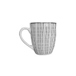 MUG 355ML LINEAS/CIRCULOS CENTRALES NEGRO MUG 355ML LINEAS/CIRCULOS CENTRALES NEGRO