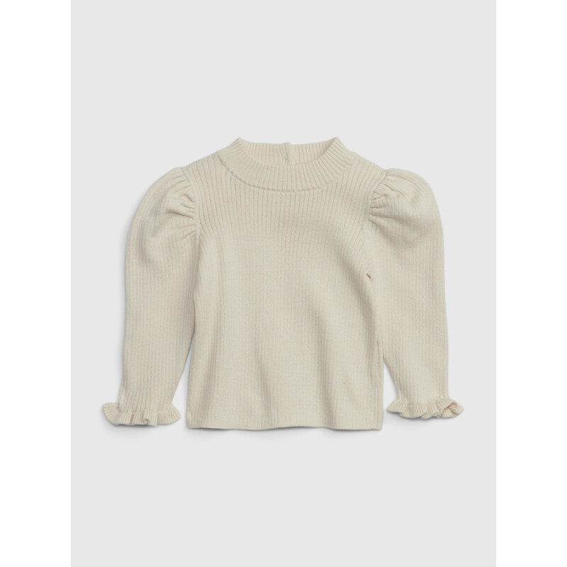 RIB PUFF SLEEVE TOP CHINO