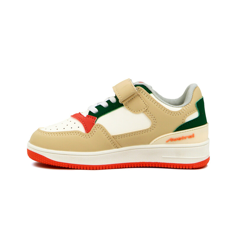 Austral Calzado Deportivo Energy C Niño/a Acordonado Con Velcro Beige-verde