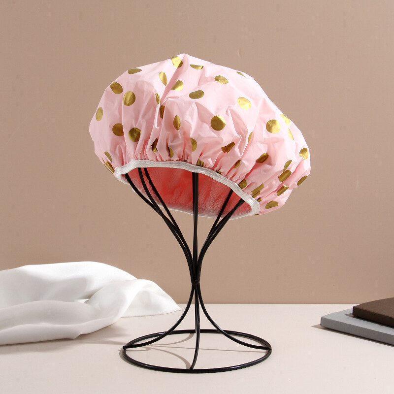 Gorra De Baño Forrada - Rosa A Lunares Gorra De Baño Forrada - Rosa A Lunares