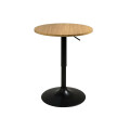 Mesa Redonda 60cm Altura Regulable Giratoria Marrón claro
